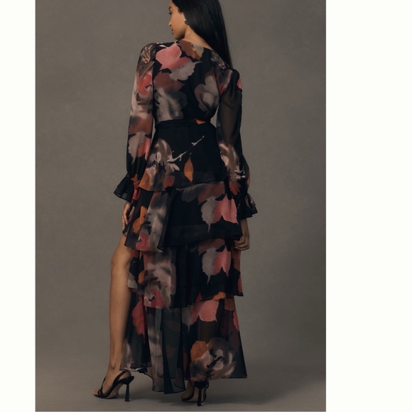 NWT Anthropologie Hutch Long-Sleeve V-Neck True Wrap Maxi Dress Floral 2X - Picture 5 of 17